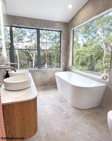 BURLEIGH Wall Hung Curve Vanity Woodland Oak (All Sizes)-project