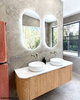 BURLEIGH Wall Hung Curve Vanity Woodland Oak (All Sizes)-project