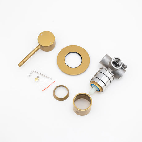 LUCID PIN Wall Mixer 80mm - Brushed Brass