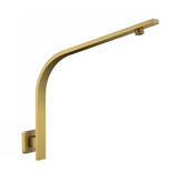Blaze Square Gooseneck Wall Shower Arm - Brushed Brass