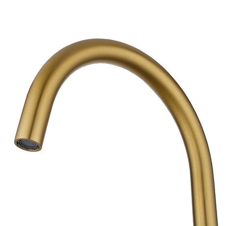 MOON Swivel Basin Mixer - Brushed Brass - Detail 1