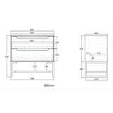 BYRON Wall Hung Vanity Sable Walnut