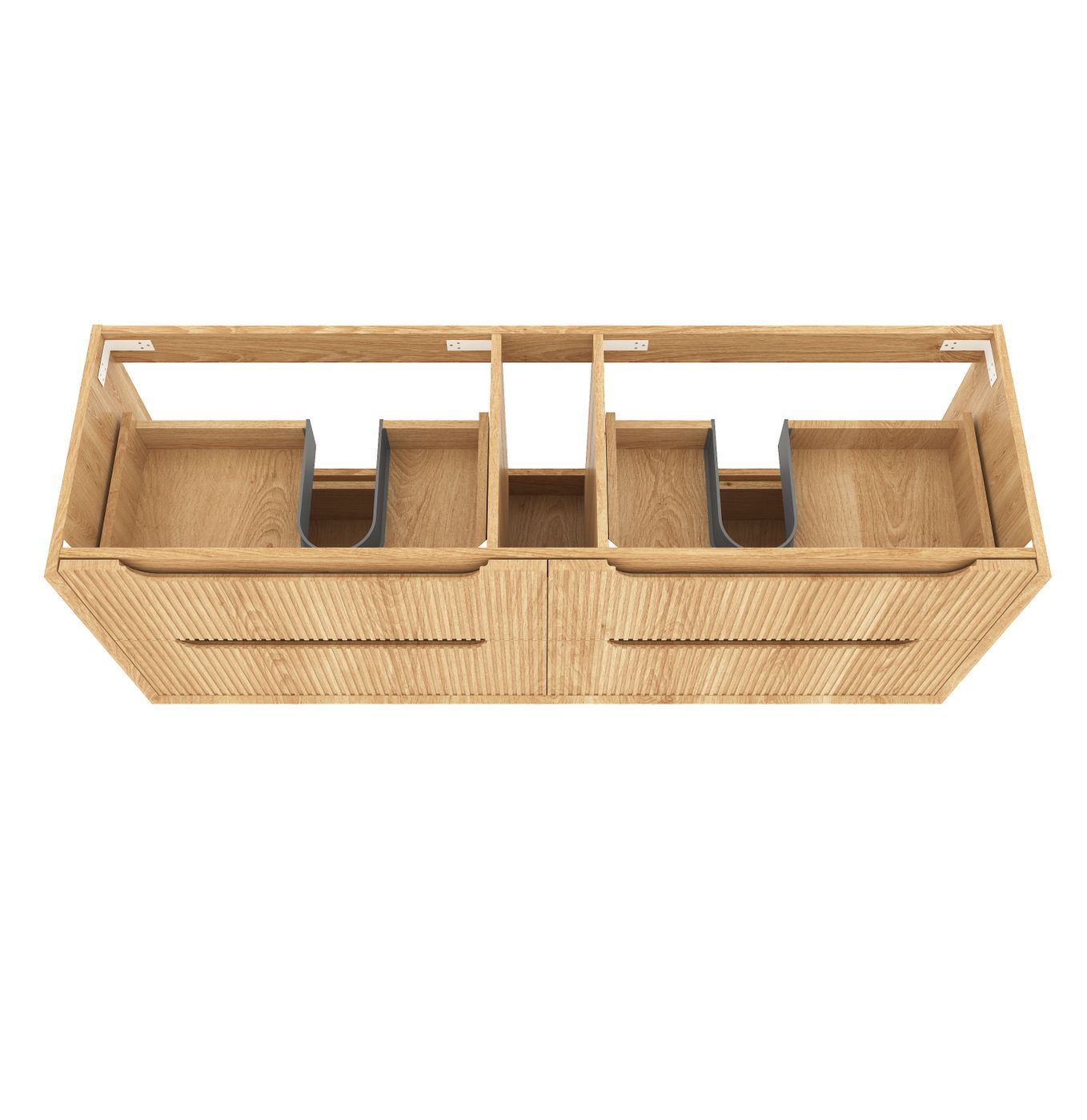 BYRON Fluted Wall Hung Vanity Woodland Oak (All Sizes)