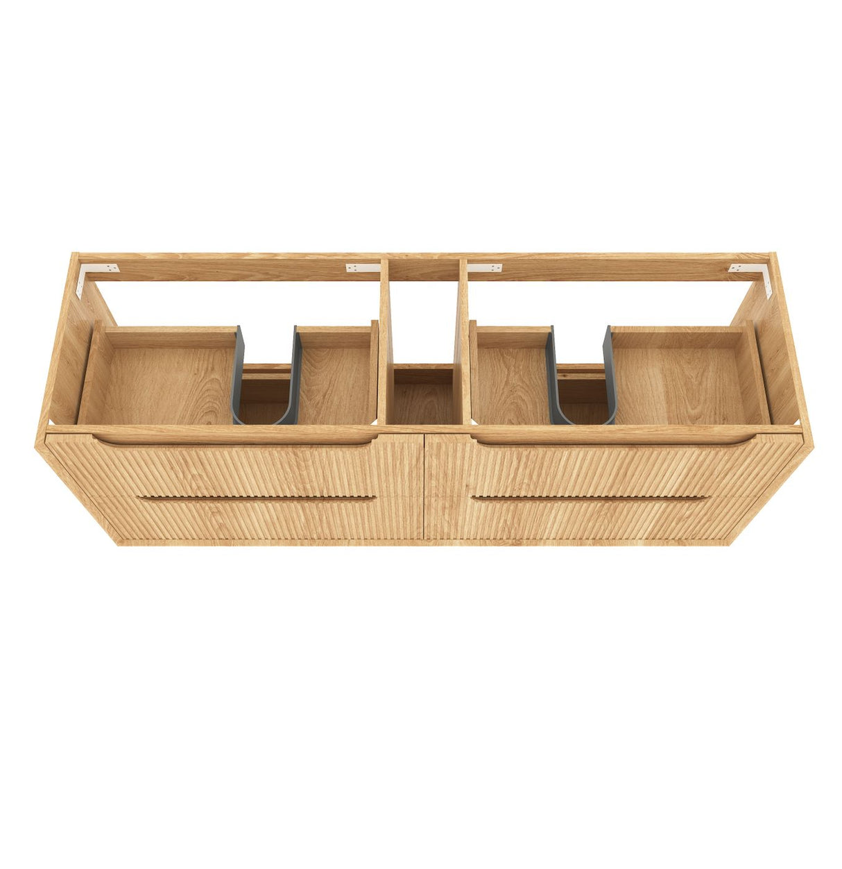 BYRON Fluted Wall Hung Vanity Woodland Oak (All Sizes)