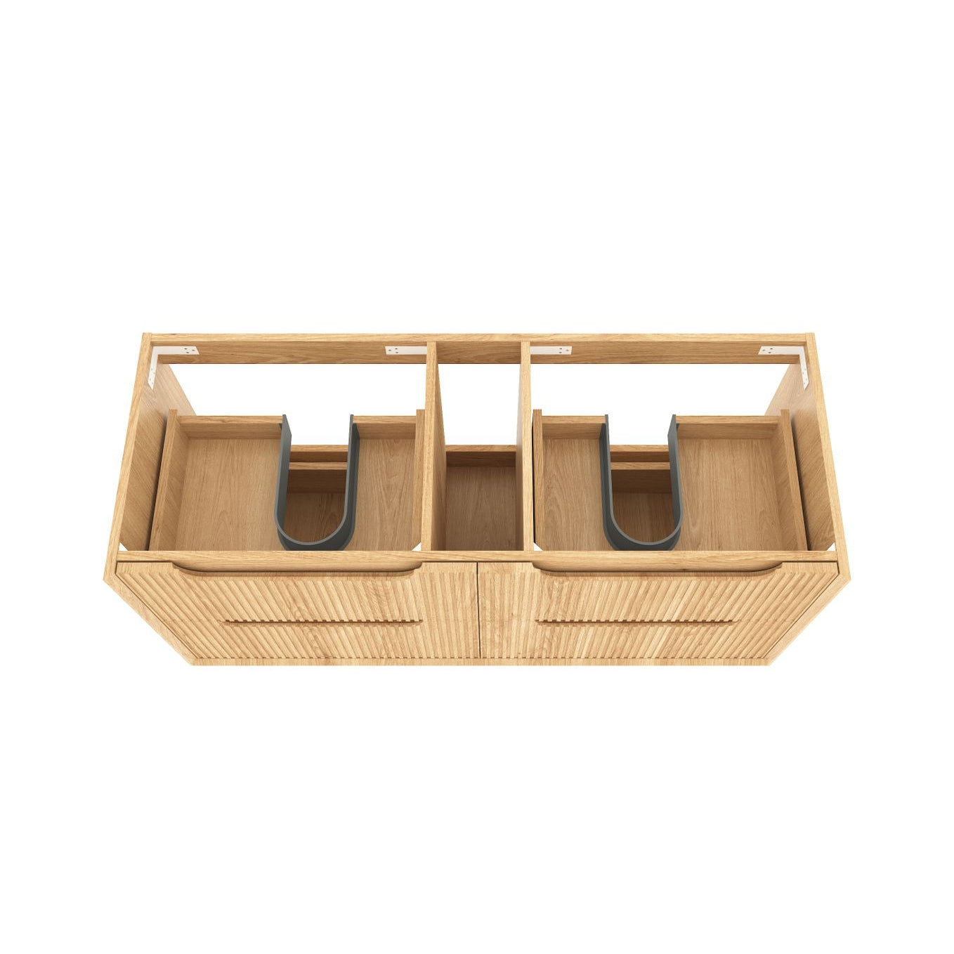 BYRON Fluted Wall Hung Vanity Woodland Oak (All Sizes)
