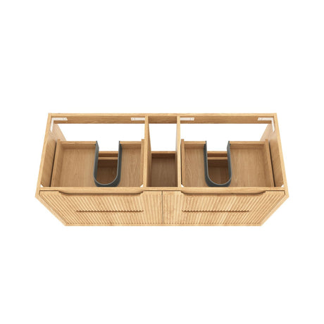 BYRON Fluted Wall Hung Vanity Woodland Oak (All Sizes)