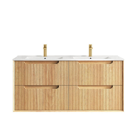 BYRON Fluted Wall Hung Vanity Woodland Oak (All Sizes)