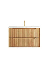 BYRON Fluted Wall Hung Vanity Woodland Oak (All Sizes)