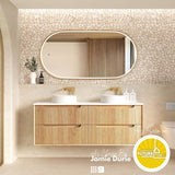 BYRON Fluted Wall Hung Vanity Woodland Oak (All Sizes)