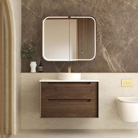 BYRON Wall Hung Vanity Sable Walnut 