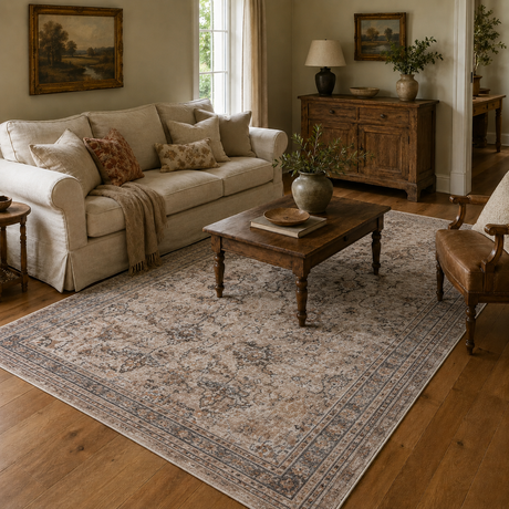 Baile Vintage Parklane Beige Rug