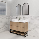 Riva BALI Freestanding Vanity Fluted American Oak (All Sizes)