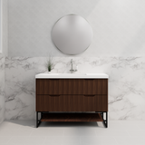 Riva BALI Freestanding Vanity Fluted Brown Oak (All Sizes)