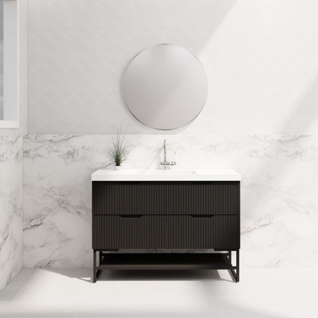 Riva BALI Freestanding Vanity Fluted Matte Black (All Sizes)