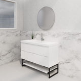 Riva BALI Freestanding Vanity Fluted Matte White (All Sizes)