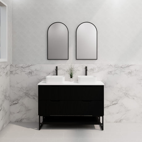 Riva BALI Freestanding Vanity Fluted Matte Black (All Sizes)