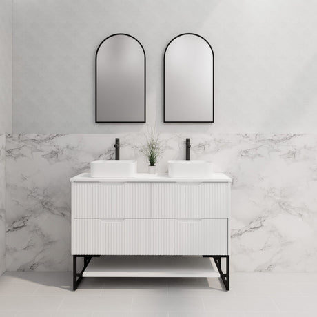 Riva BALI Freestanding Vanity Fluted Matte White (All Sizes)