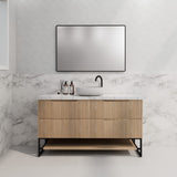 Riva BALI Freestanding Vanity Fluted American Oak (All Sizes)