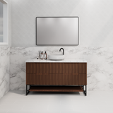 Riva BALI Freestanding Vanity Fluted Brown Oak (All Sizes)