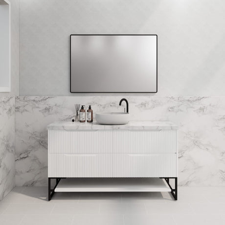 Riva BALI Freestanding Vanity Fluted Matte White (All Sizes)