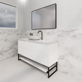 Riva BALI Freestanding Vanity Fluted Matte White (All Sizes)