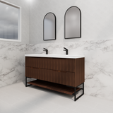 Riva BALI Freestanding Vanity Fluted Brown Oak (All Sizes)