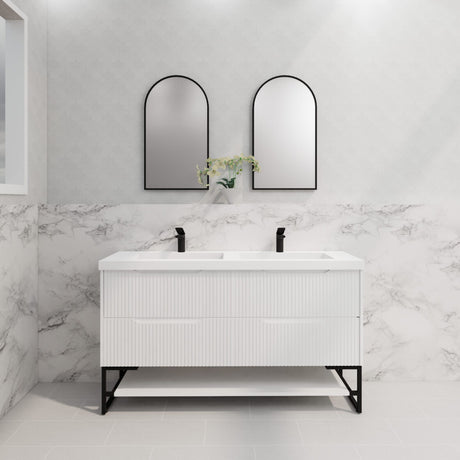 Riva BALI Freestanding Vanity Fluted Matte White (All Sizes)