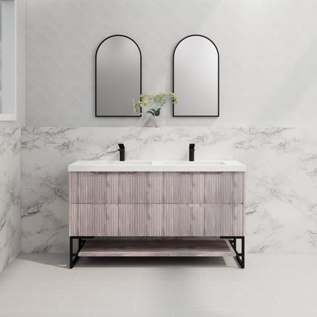 Riva BALI Freestanding Vanity Fluted White Oak (All Sizes)