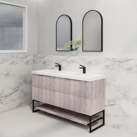 Riva BALI Freestanding Vanity Fluted White Oak (All Sizes)