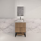 Riva BALI Freestanding Vanity Fluted American Oak (All Sizes)