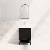 Riva BALI Freestanding Vanity Fluted Matte Black (All Sizes)