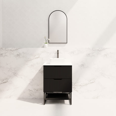 Riva BALI Freestanding Vanity Fluted Matte Black (All Sizes)