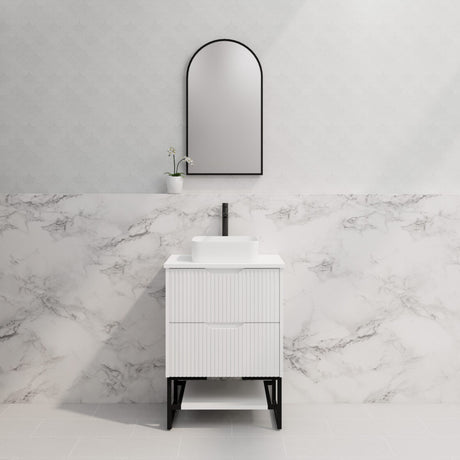 Riva BALI Freestanding Vanity Fluted Matte White (All Sizes)