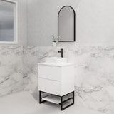 Riva BALI Freestanding Vanity Fluted Matte White (All Sizes)