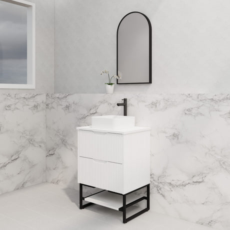Riva BALI Freestanding Vanity Fluted Matte White (All Sizes)