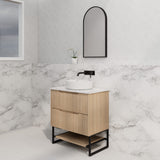 Riva BALI Freestanding Vanity Fluted American Oak (All Sizes)