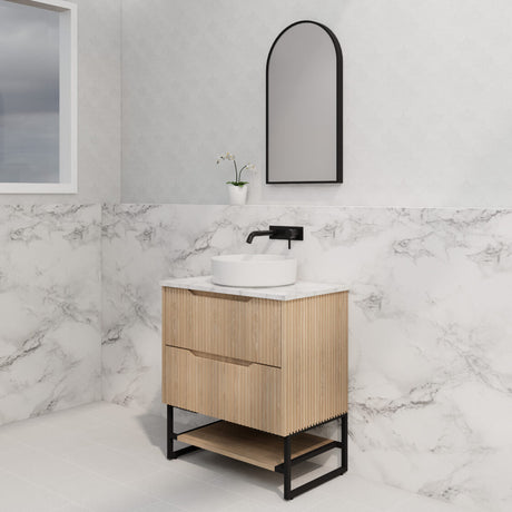 Riva BALI Freestanding Vanity Fluted American Oak (All Sizes)