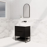 Riva BALI Freestanding Vanity Fluted Matte Black (All Sizes)