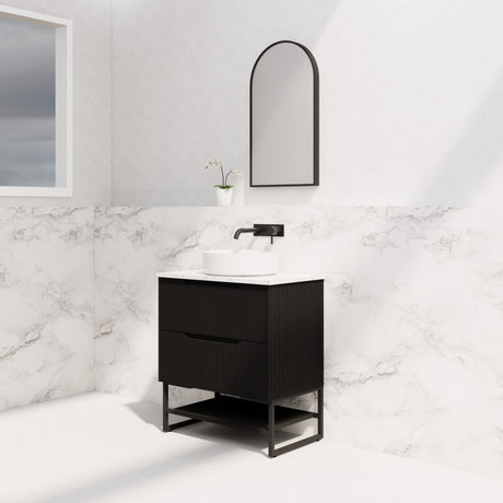 Riva BALI Freestanding Vanity Fluted Matte Black (All Sizes)