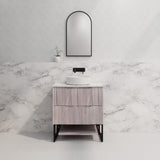 Riva BALI Freestanding Vanity Fluted White Oak (All Sizes)