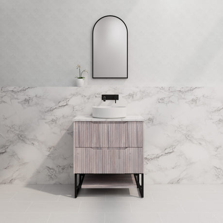 Riva BALI Freestanding Vanity Fluted White Oak (All Sizes)