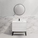 Riva BALI Freestanding Vanity Fluted Matte White (All Sizes)