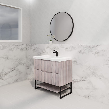 Riva BALI Freestanding Vanity Fluted White Oak (All Sizes)