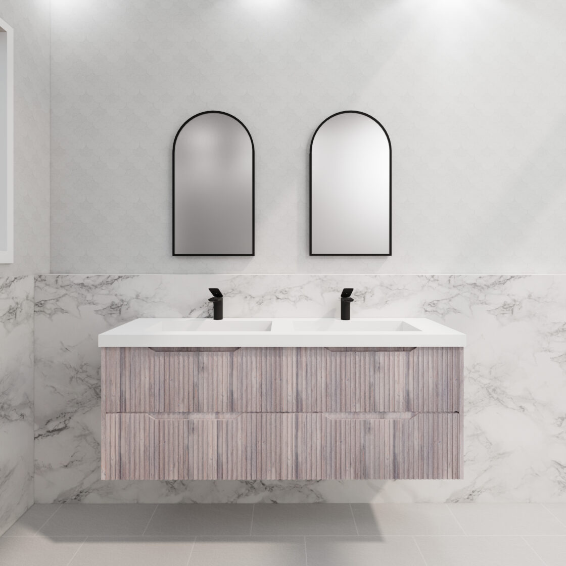 Riva BALI Wall Hung Vanity White Oak (All Sizes)