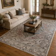 Baltimore Arlington Medallion Transitional Rose Rug