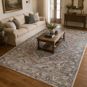 Baltimore Arlington Medallion Transitional Rose Rug