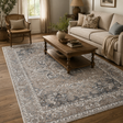 Baltimore Virginia Medallion Transitional Ash Rug