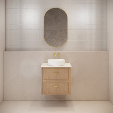 Riva Banff Wall Hung Vanity Coastal Oak (All Sizes)