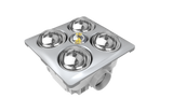 MODURA BathLux4 Silver Exhaust Fan With Led Light 8w