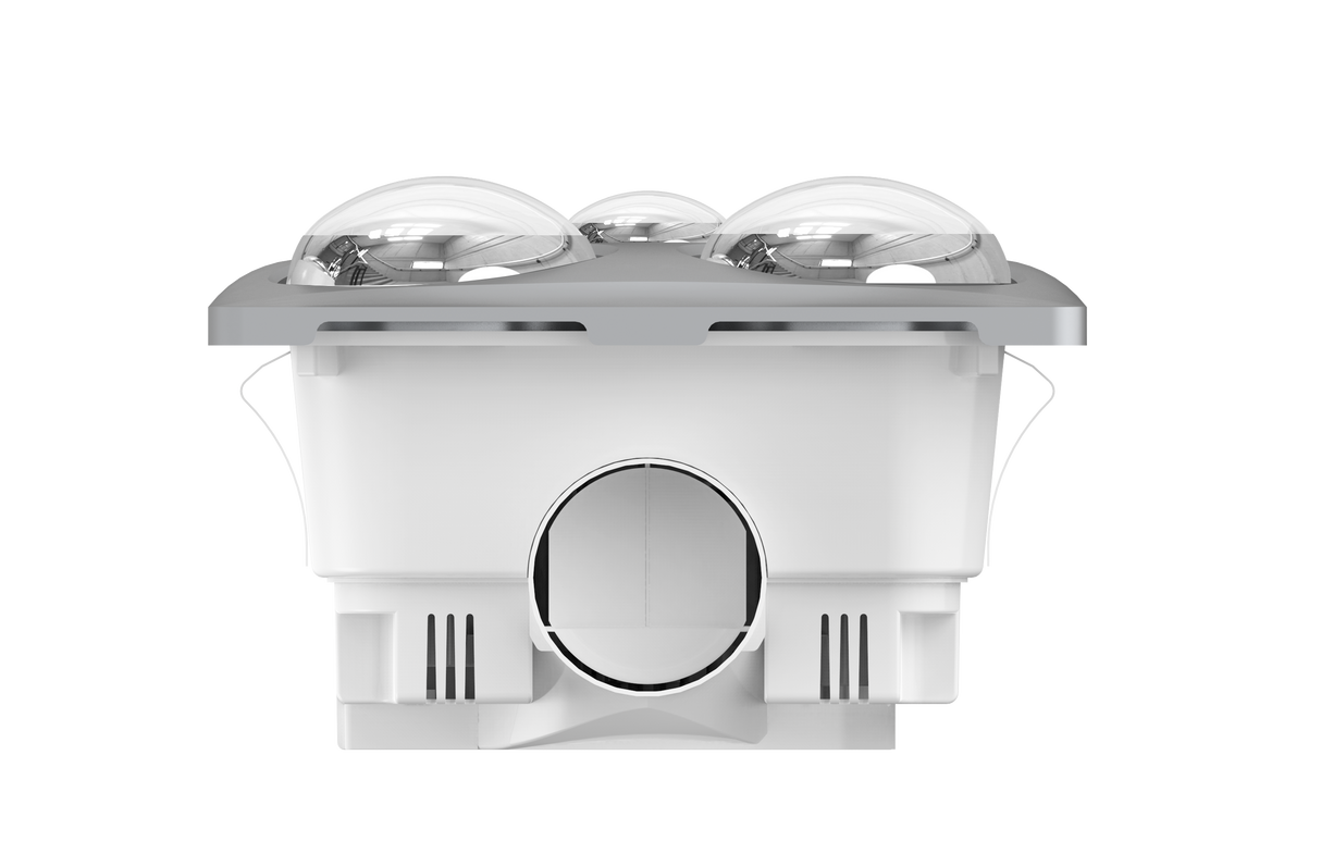 MODURA BathLux4 Silver Exhaust Fan With Led Light 8w